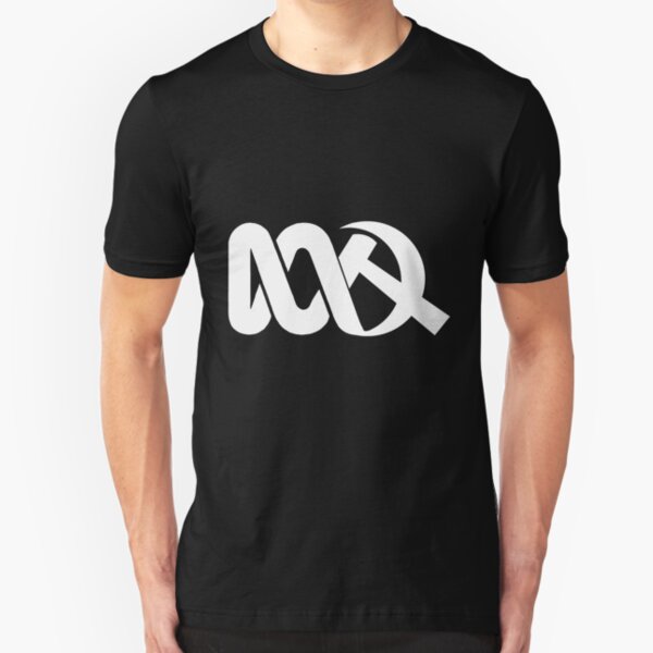 Red ABC in Reverse Slim Fit T-Shirt