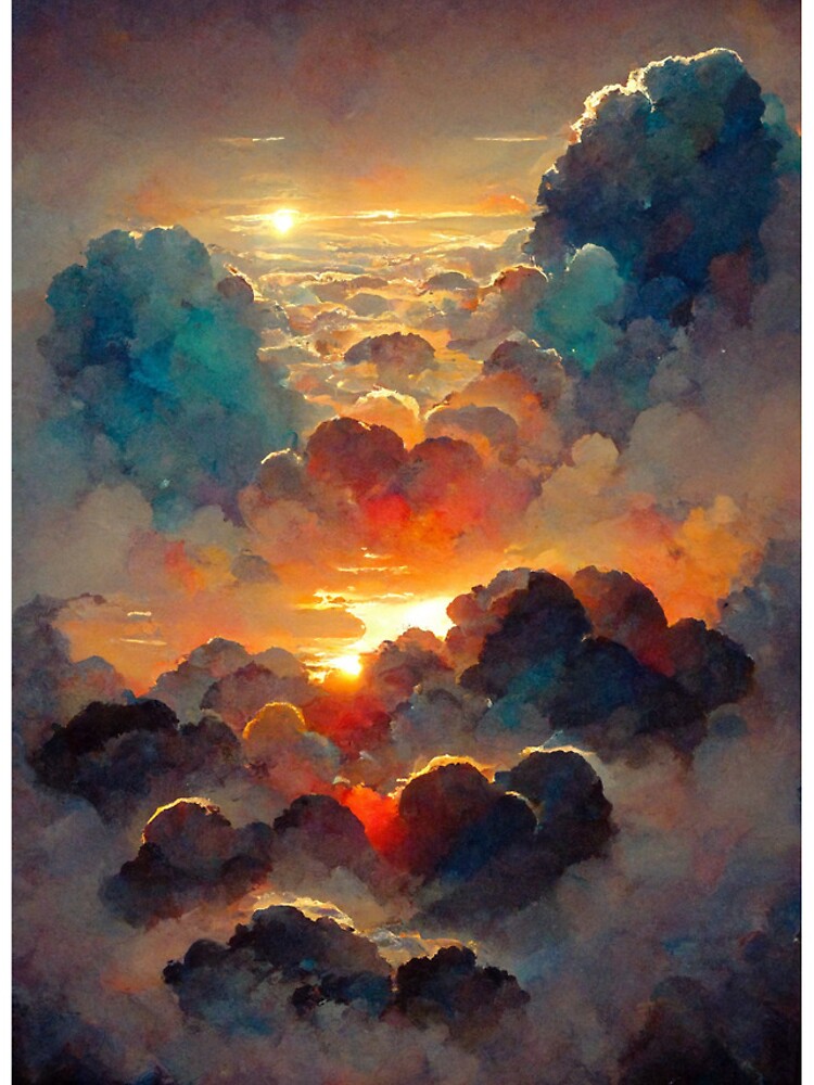 Thumbnail 5 of 5, iPhone Case, sundown above the clouds designed and sold by RavingRacoon.