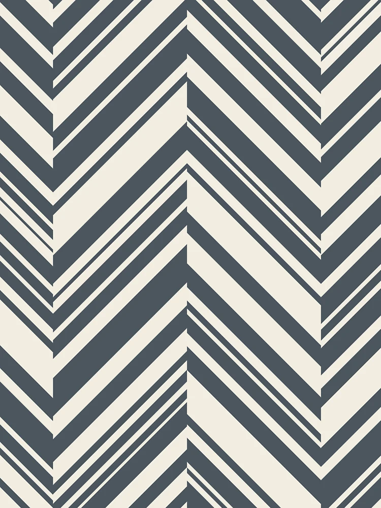 Thumbnail 6 von 6, Premium Oversized Pullover, Dark Blue Cream Offset Zigzag Stripe Pattern Pairs 2023 Color of the Year Blank Canvas D_C-003 designt und verkauft von ColorOfTheYears.