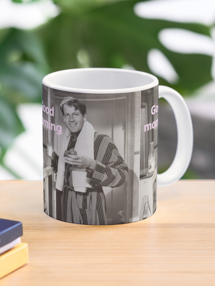 Thumbnail 1 of 6, Coffee Mug, Classic movies Joel McCrea good morning mug designed and sold by alcglobalmedia.
