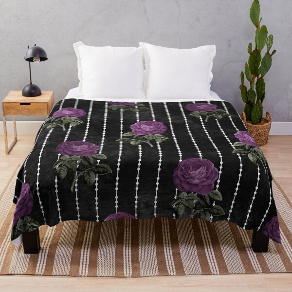 Item preview, Black with purple roses designed and sold by pnkpopcorn.