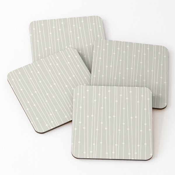 Artikelvorschau, Light Gray Cream Retro Vertical Stripe and Polka Dot Pattern Pairs 2023 COTY Blank Canvas D_C-003 entworfen und verkauft von ColorOfTheYears.