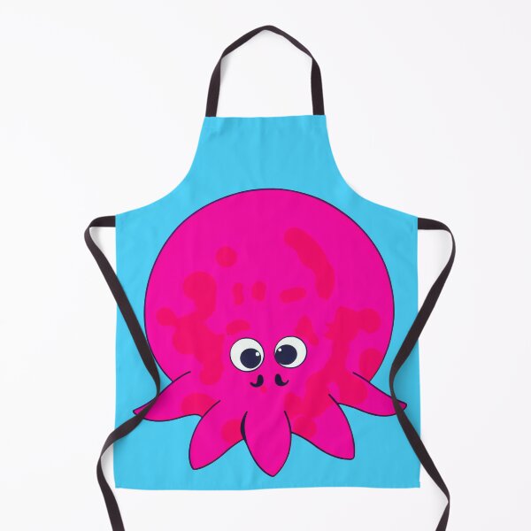 Item preview, Spotted pink cartoonish round octopus with a mustache designed and sold by BrachiaST.