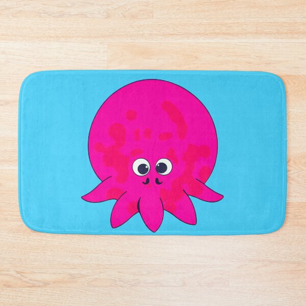 Item preview, Spotted pink cartoonish round octopus with a mustache designed and sold by BrachiaST.