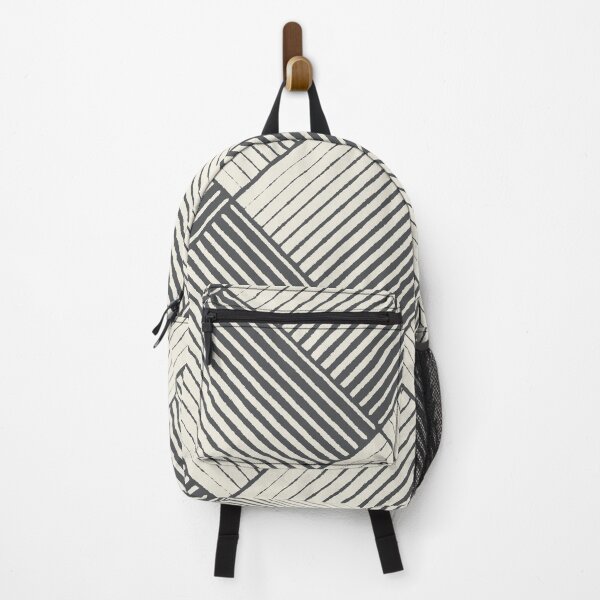 Artikelvorschau, Dark Gray Cream Square Mosaic Stripe Pattern Pairs 2023 Color of the Year Blank Canvas D_C-003 entworfen und verkauft von ColorOfTheYears.