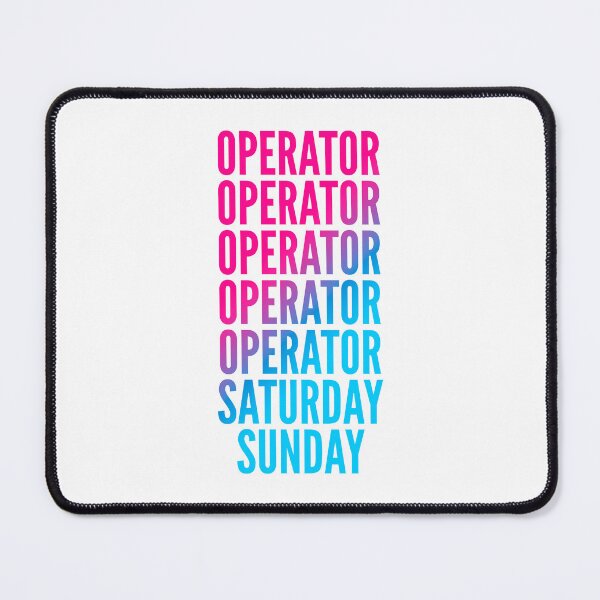 Item preview, Operator work week for Operators designed and sold by SVPOD.