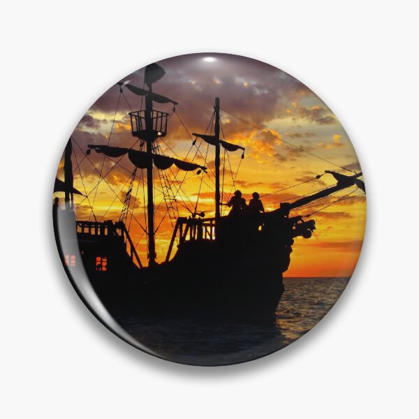Item preview, Pirate Ship Silhouette Sunset Design designed and sold by Mterry1202.