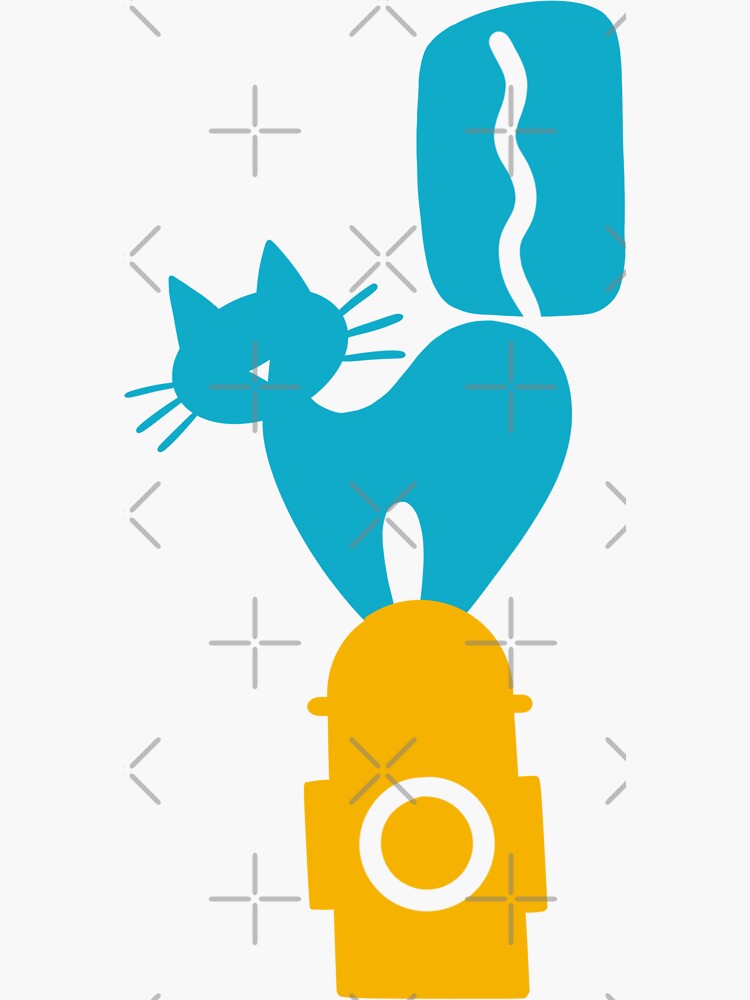 Thumbnail 3 of 3, Sticker, Hydrent Cat designed and sold by The-Cat-Theatre.