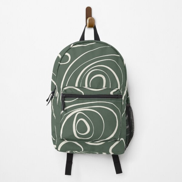 Artikelvorschau, Dark Green Cream Wacky Retro Circle Pattern Pairs 2023 Color of the Year Blank Canvas D_C-003 entworfen und verkauft von ColorOfTheYears.