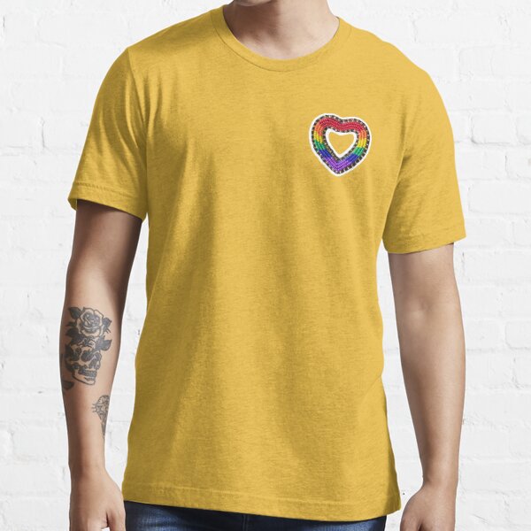 6-Colour Pride Flag Beadwork Heart Essential T-Shirt