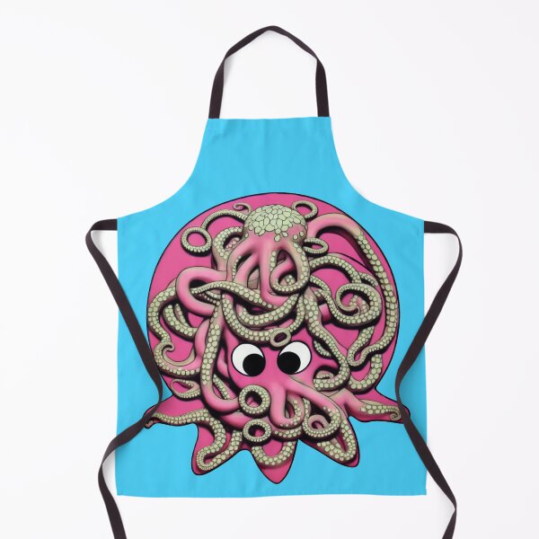 Artikelvorschau, Rosafarbener, karikaturistischer runder Oktopus mit Verzierungen im sumerischen Stil IV entworfen und verkauft von BrachiaST.