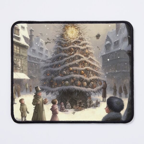 Item preview, Cute christmas townsquare illustration designed and sold by XmasPatterns.