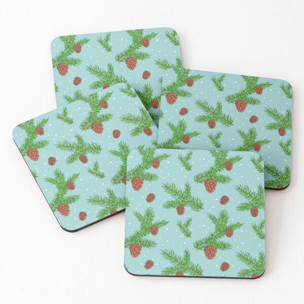 Item preview, Pine trees with cones designed and sold by JoyColorLove.