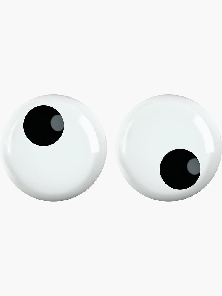 "Googly Eyes (jumbled version)" Sticker for Sale by JandyDesign Redbubble