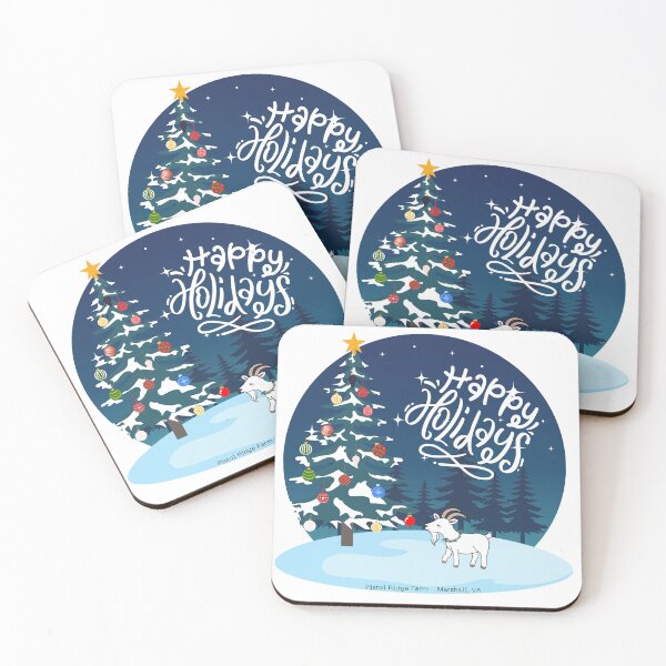 Item preview, Happy Holidays | Holiday Goats | Christmas Goats | Cute Goats  designed and sold by PistolRidgeFarm.