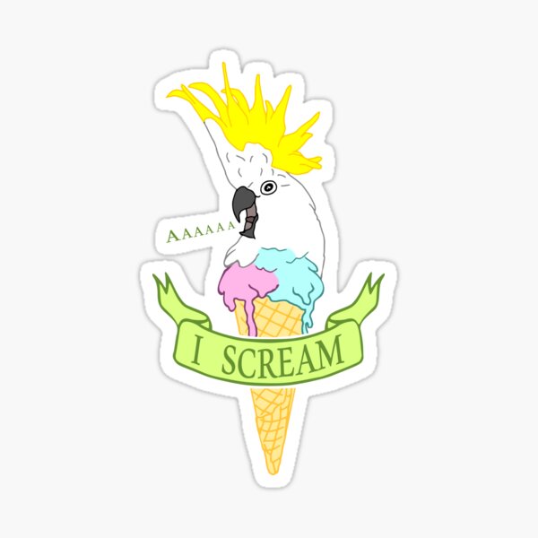 Item preview, I scream - ice cream cockatoo designed and sold by FandomizedRose.