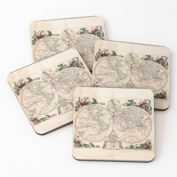 Item preview, Antique World Map in 1774 designed and sold by ganje.