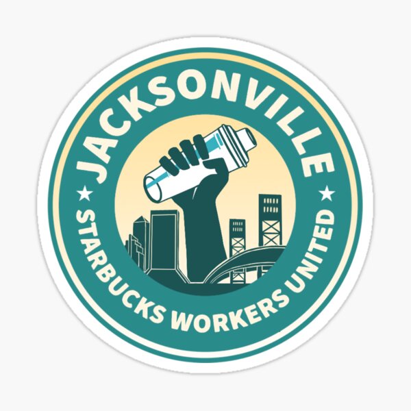 "Jacksonville Starbucks Workers United Logo" Sticker for Sale by