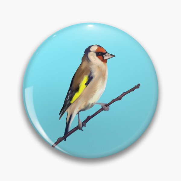 Item preview, Goldfinch on a twig digital painting  designed and sold by Nigh-designs.