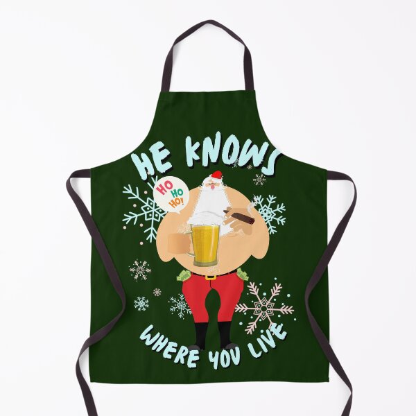 Item preview, Funny Christmas Bad Santa knows where you live  designed and sold by AEROSPACE-IND.