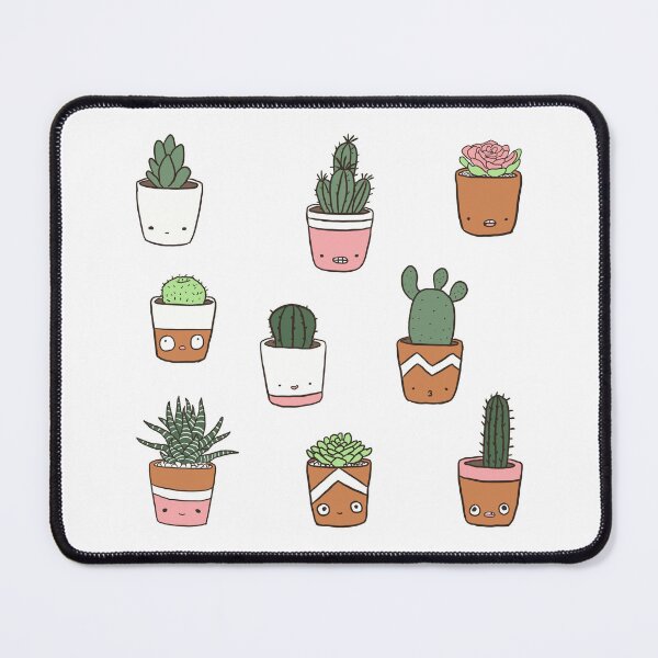 Item preview, Cute set of 9 succulents and cactus plants in pots - 9 pack designed and sold by Yarafantasyart.