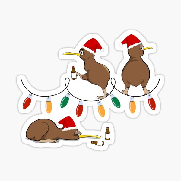 Kiwi Christmas Sticker