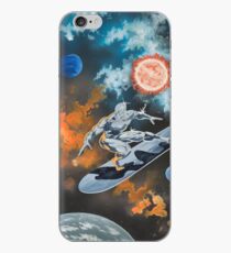 Vinilo o funda para iPhone Surfista de plata