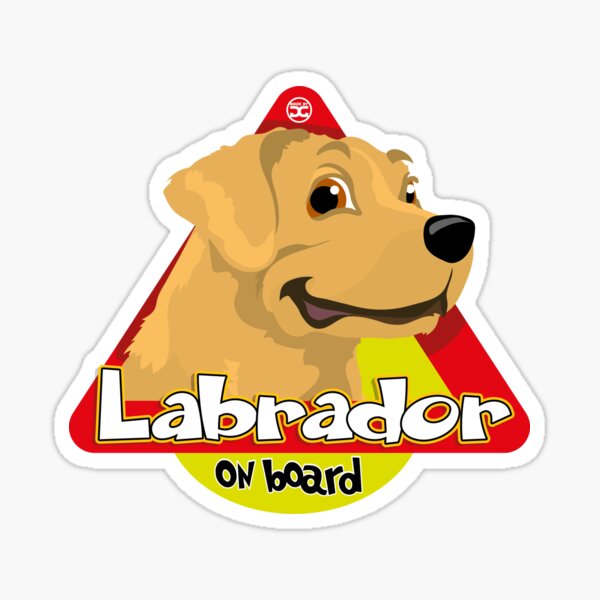 Labrador On Board - Cream Sticker