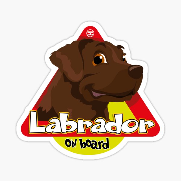 Labrador On Board - Brown Sticker