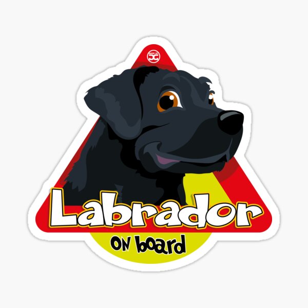 Labrador On Board - Black Sticker