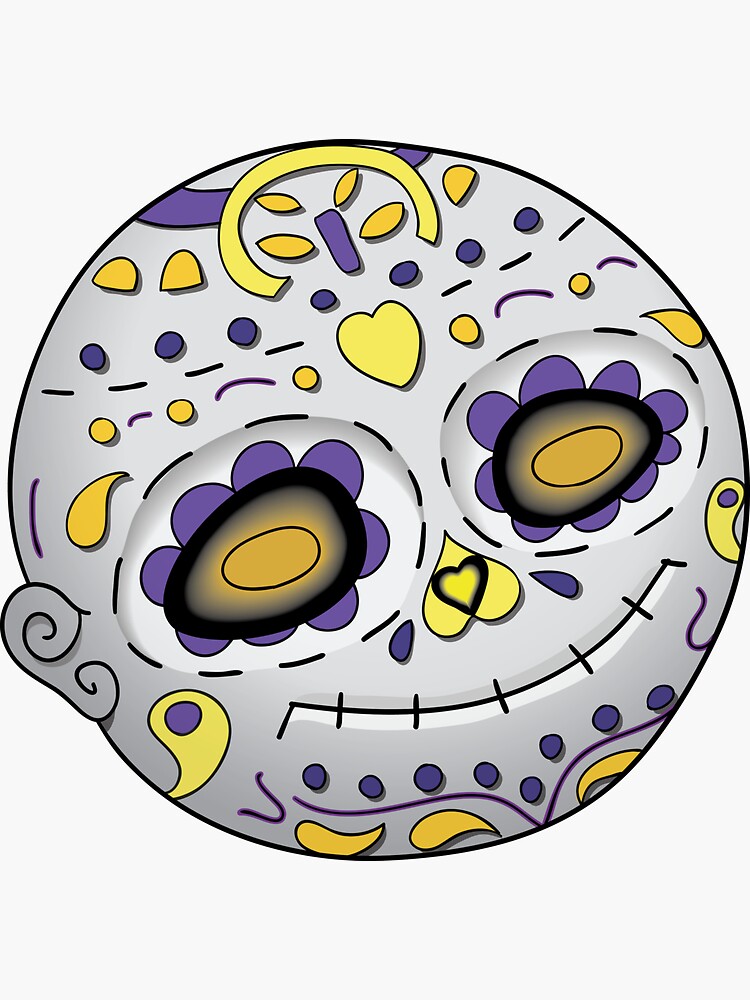 “Emoji Smile. Dia de Los Muertos. Day of The Dead” Sticker by illumylov