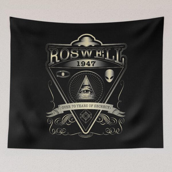 Item preview, Roswell, Area 51 Retro UFO Conspiracy Design designed and sold by gorillamerch.