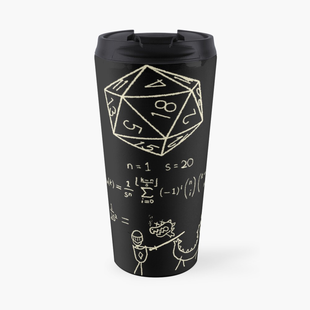 The science of 20 sided dice. Travel Coffee Mug