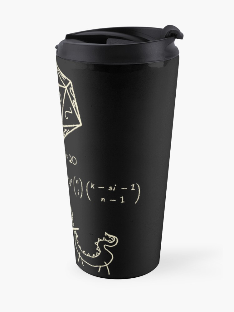 Alternate view of The science of 20 sided dice. Travel Coffee Mug