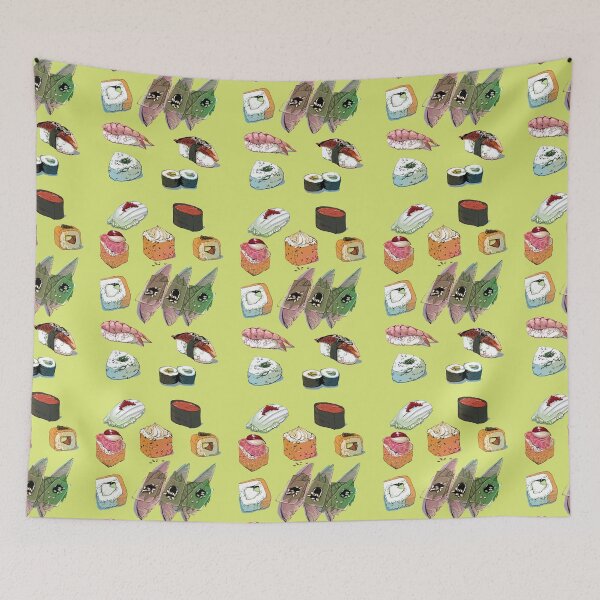 Aperçu de l'œuvre  vérifiez celui-ci http://www.redbubble.com/people/katzegraphics/works/14623105-eat-me-im-sushi?ref=recent-owner
C'est similaire) créée et vendue par katzegraphics.