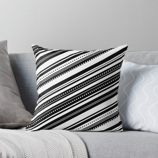 Item preview, Black and White Diagonal Stripes Pattern designed and sold by humnoo.