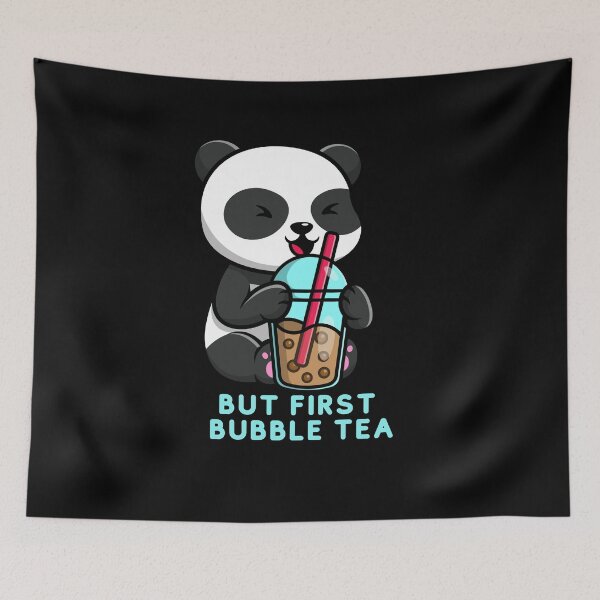 Item preview, But first bubble tea cute kawaii bubble tea lover panda designed and sold by Artistusha.