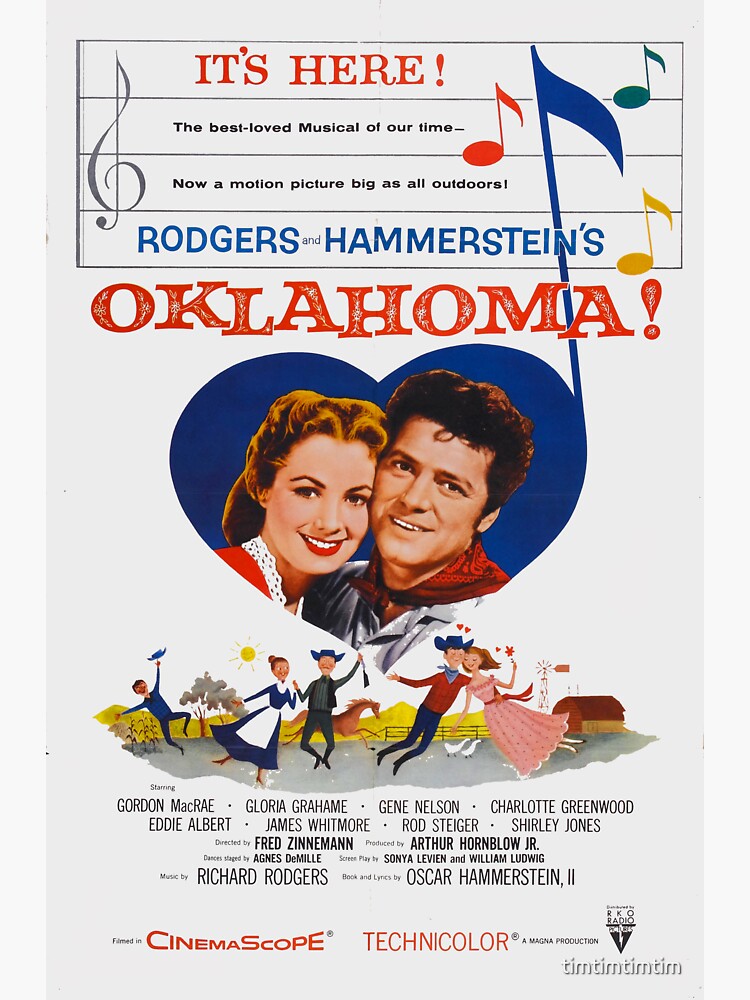 "Oklahoma! Classic Vintage Movie Poster" Sticker for Sale by