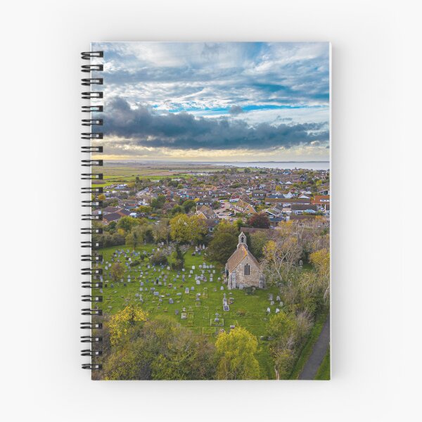 Artikelvorschau, Seasalter Church und dramatischer Himmel entworfen und verkauft von DronesDeep.
