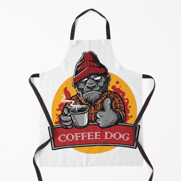 Item preview, It`s Coffee time, dog in hat drinking hot coffee, Coffee dog designed and sold by coffeeapparel.