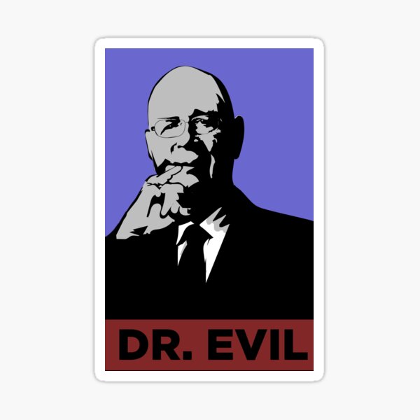 Klaus Schwab-The Real Dr. Evil Sticker