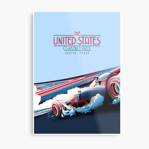 UNITED STATES : Abstract Grand Prix Auto Advertising Print Metal Print