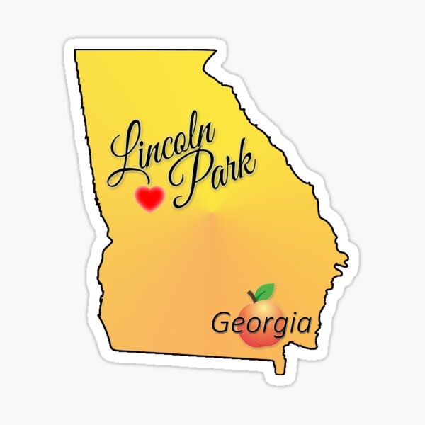 Lincoln Park, Georgia Heart Sticker