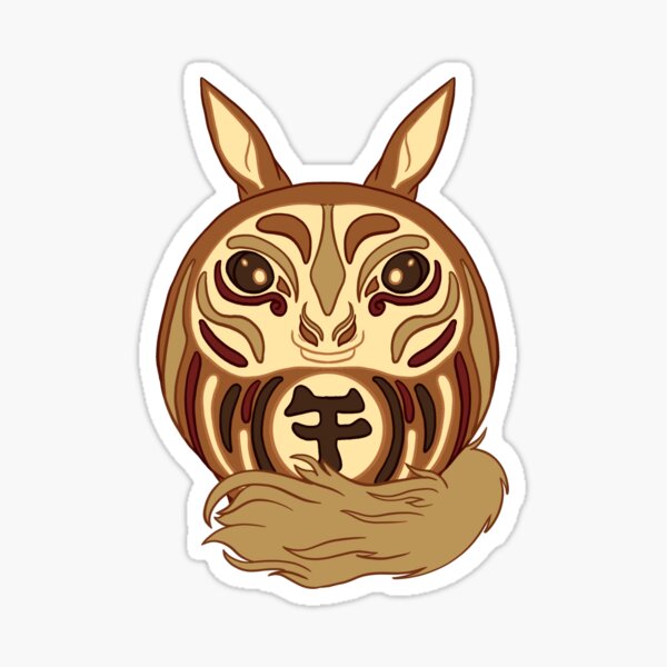 Daruma Caballo Pegatina