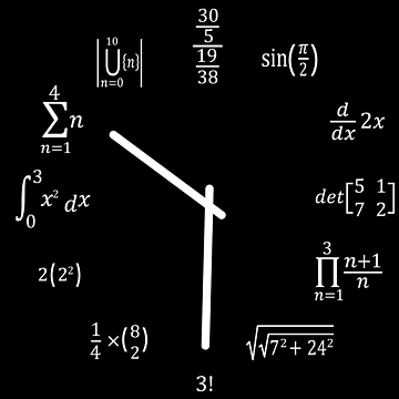 Artwork thumbnail, Math Clock by ScienceCorner