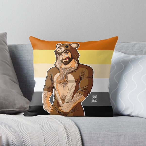 ADAM LIKES TEDDY BEARS - BEAR PRIDE Throw Pillow