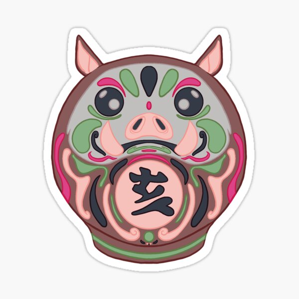 Daruma Cerdo Pegatina