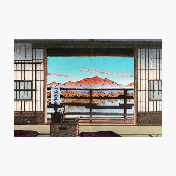 Item preview, Morning at the Arayu Baths by Kawase Hasui designed and sold by Ukiyo-Studio.