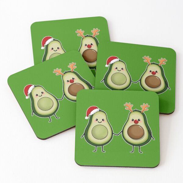 Item preview, Christamas Avocados Cute avocado couple  designed and sold by SusanaDesigns.
