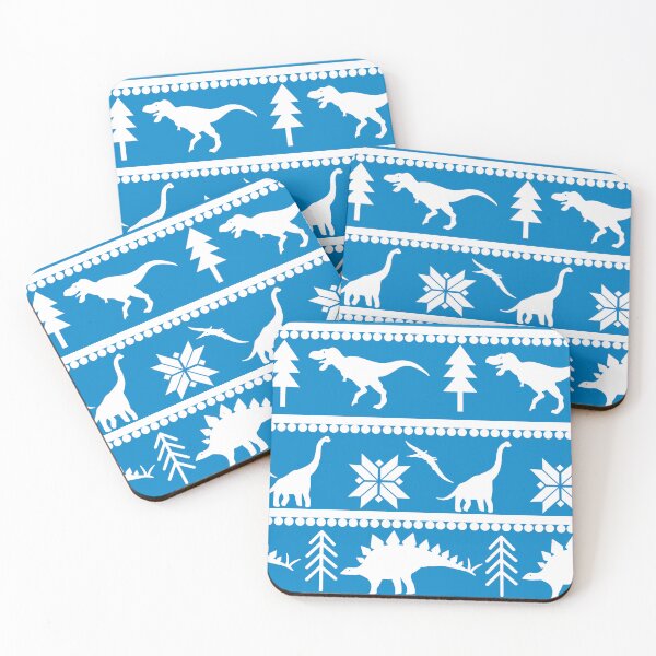 Item preview, Dinosaur Fair Isle Pattern (Blue) designed and sold by Zia Frazier.
